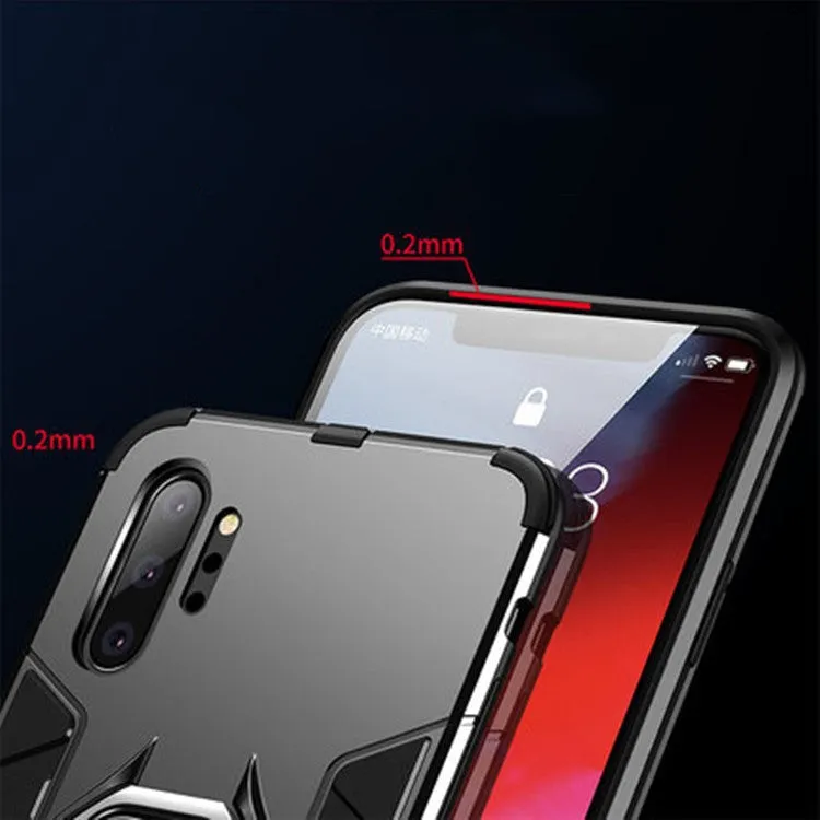 Iron Man magnetic mobile phone case for Samsung in black, blue, and red colours.