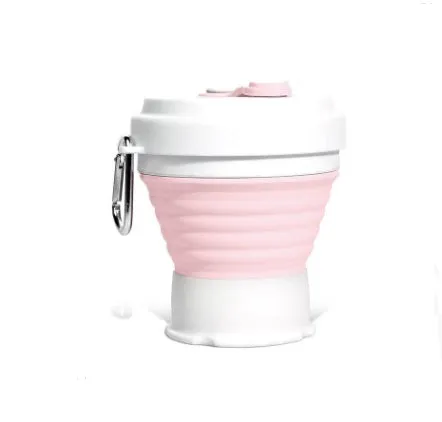 Blue silicone pinch cup for making instant slushy drinks, showing double-wall construction.