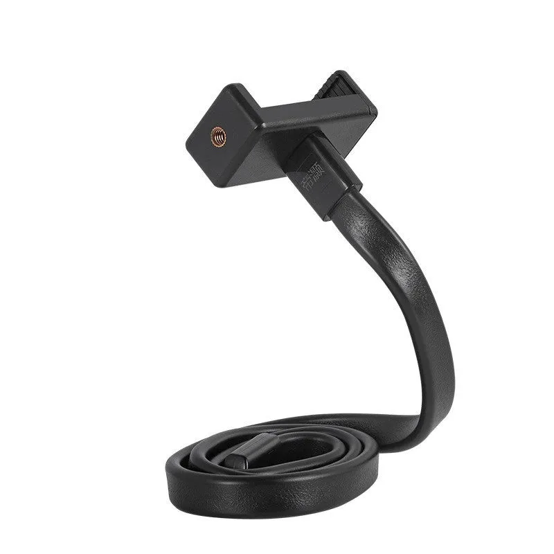 Flexible adjustable phone holder with silica gel hose and aluminium alloy mounting bracket