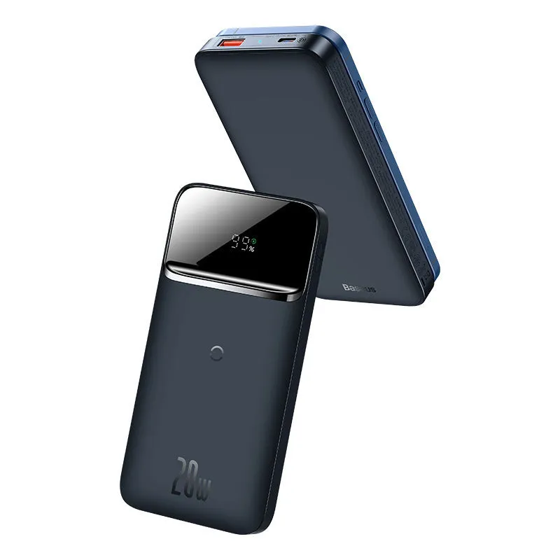 Baseus blue magnetic wireless 10000mAh power bank with 20W fast charging output