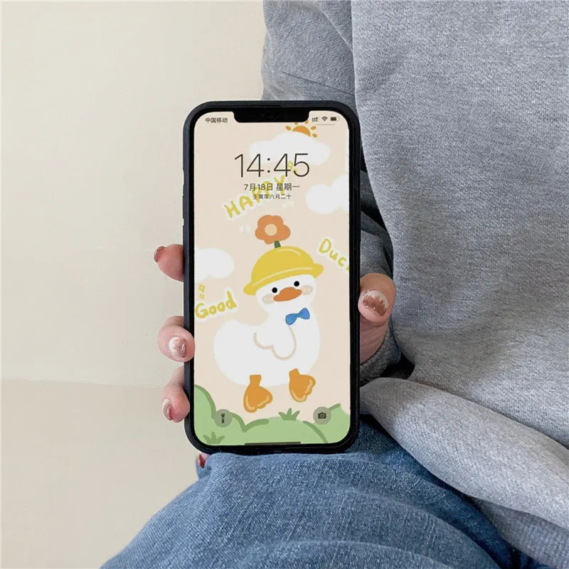 Black plush soft fairy design phone case for iPhone models.