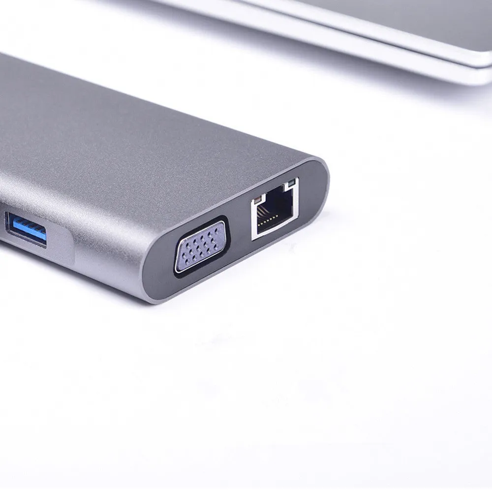 10-in-1 MacBook docking hub PD power bank compatible with Apple iPhone and laptops