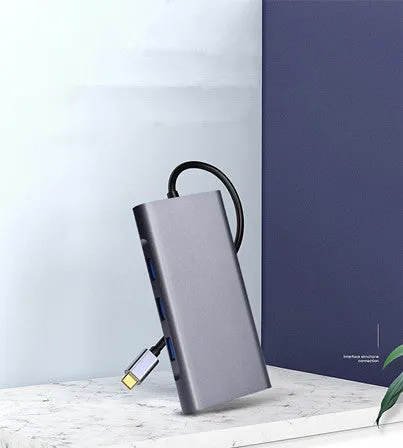 10-in-1 MacBook docking hub PD power bank compatible with Apple iPhone and laptops