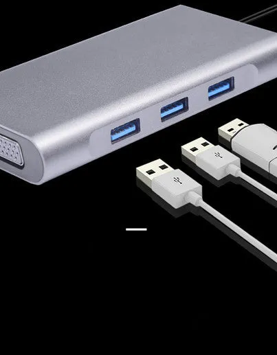 10-in-1 MacBook docking hub PD power bank compatible with Apple iPhone and laptops