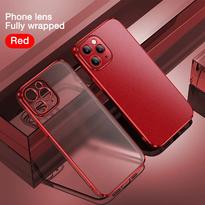 Rubik's Cube Straight Edge frosted soft TPU mobile phone case for Apple iPhone 12 on a table