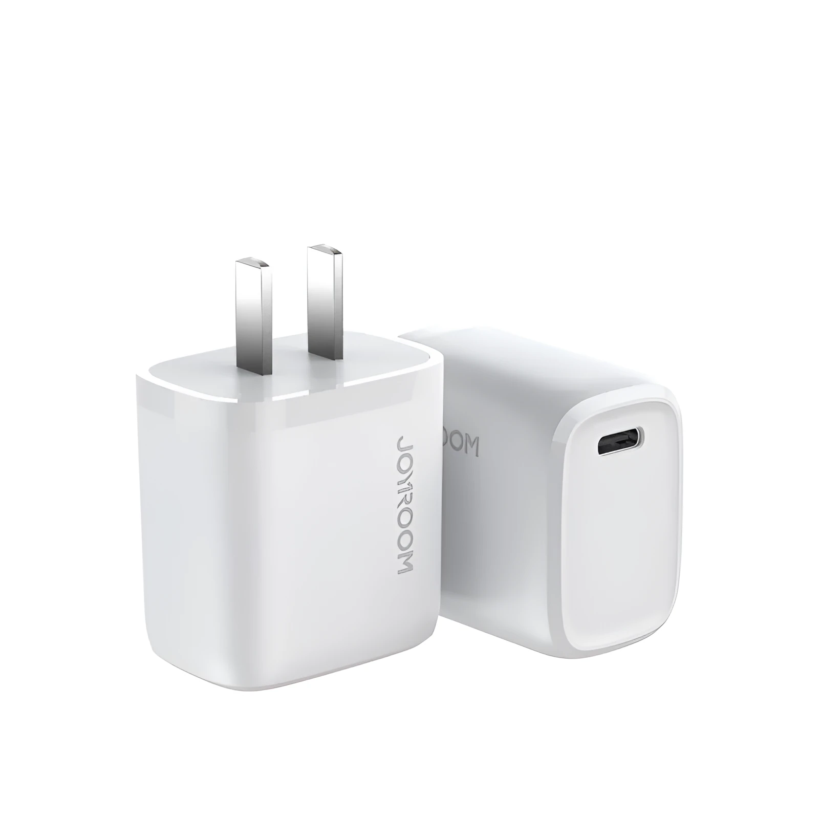 USB-C travel charger for Android phones with black, blue, and white colour options