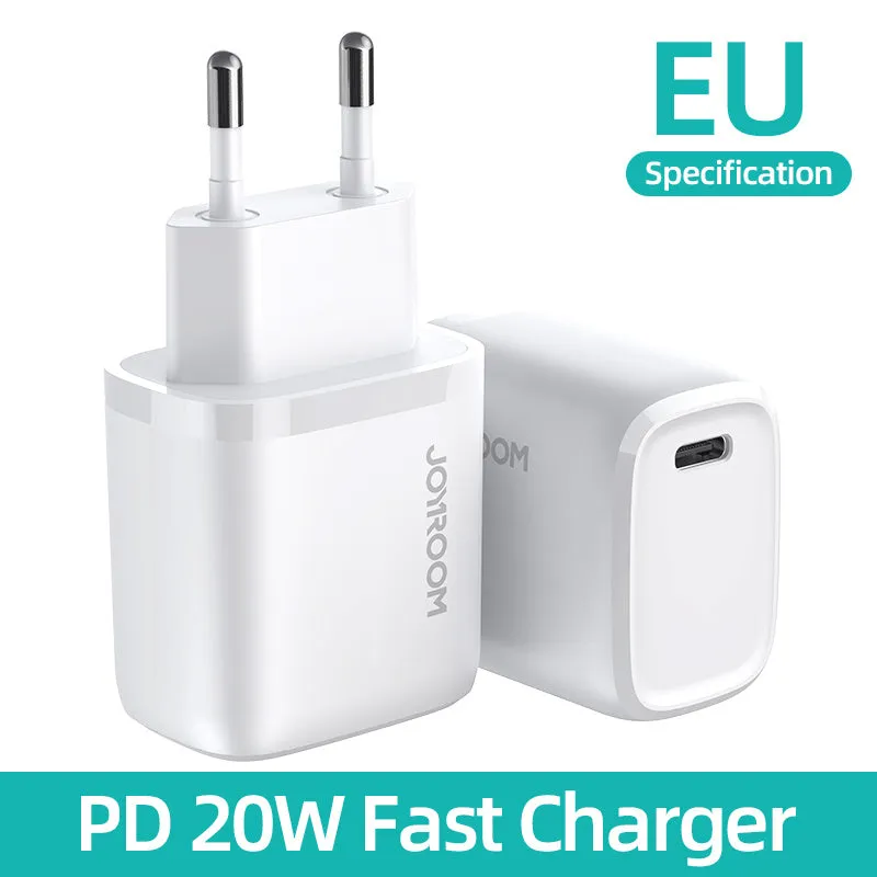 USB-C travel charger for Android phones with black, blue, and white colour options