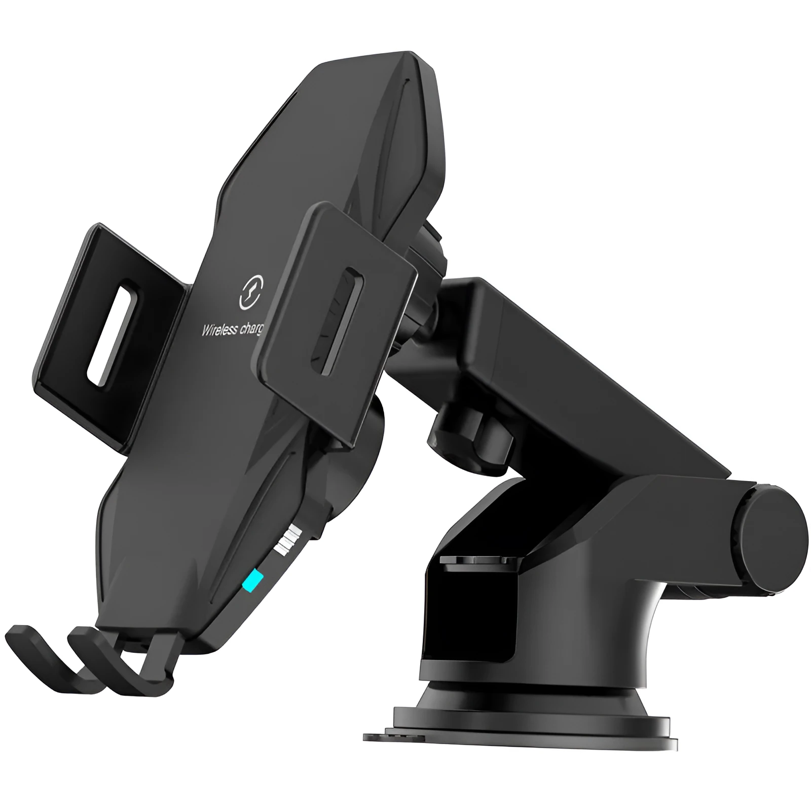 T3 car wireless charger in matte black with touch-sensitive surface and Type-C connection