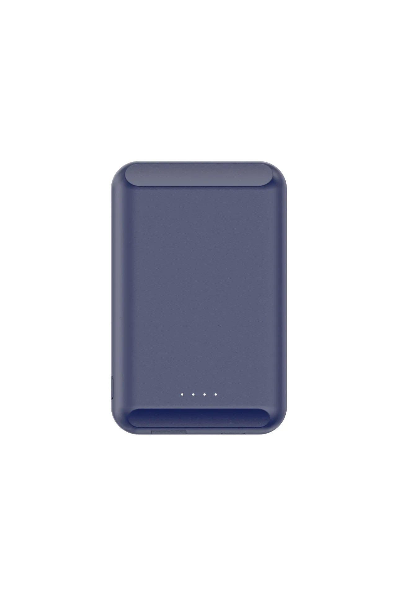 Son magnetic wireless power bank in black, blue, green, pink, or white, showing compact 85mm x 55mm size.