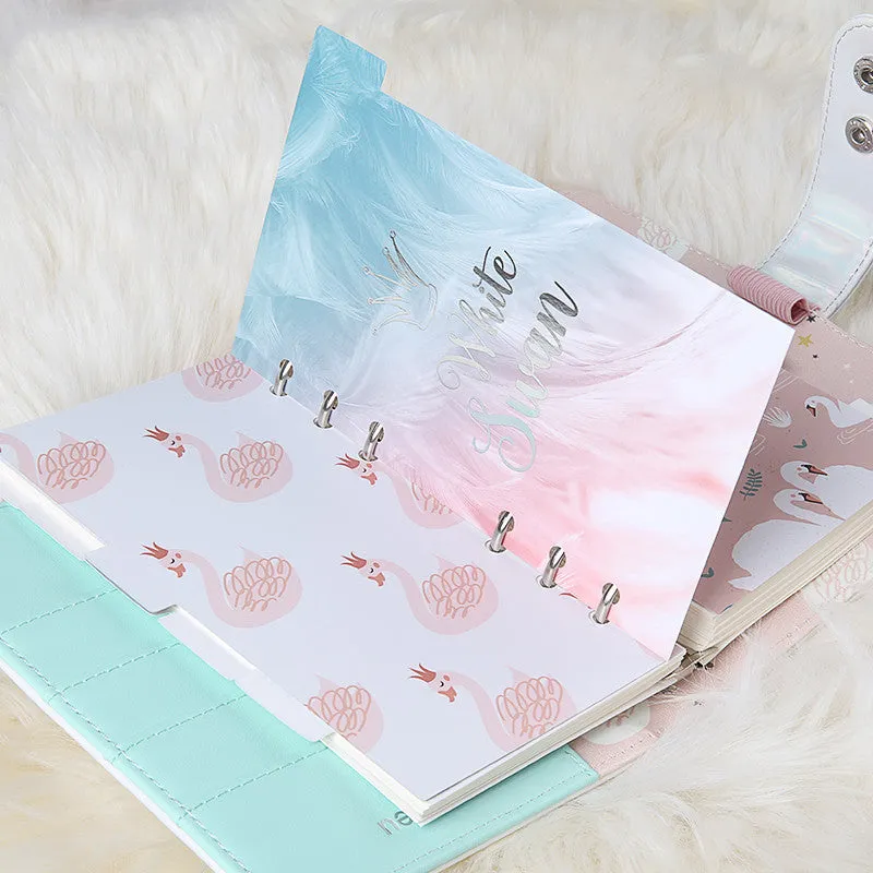 Six A6 separator pages for Swan handbook with colour printing and index tabs