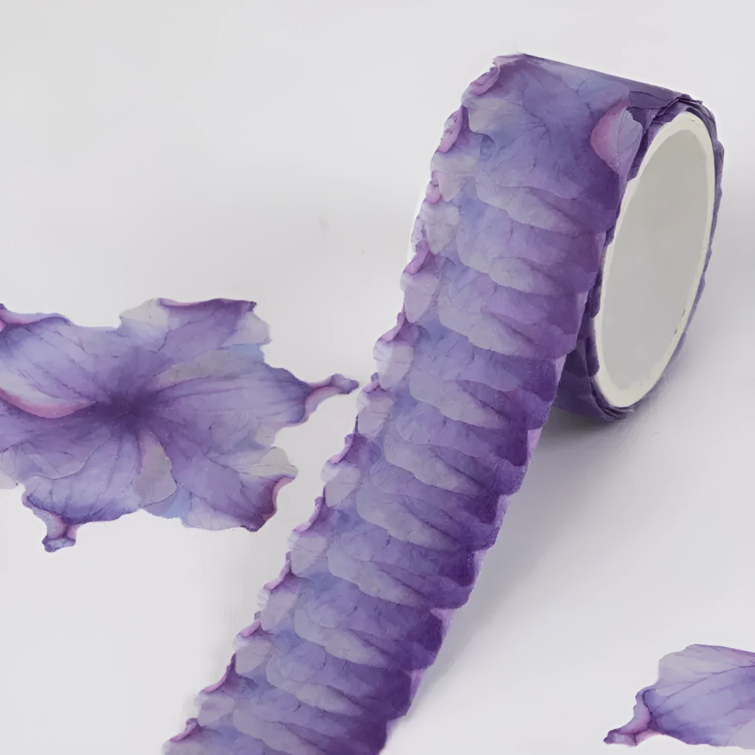 Clover pattern paper tape roll showing 2cm width with blue, cherry blossom, mixed colour, and violet options