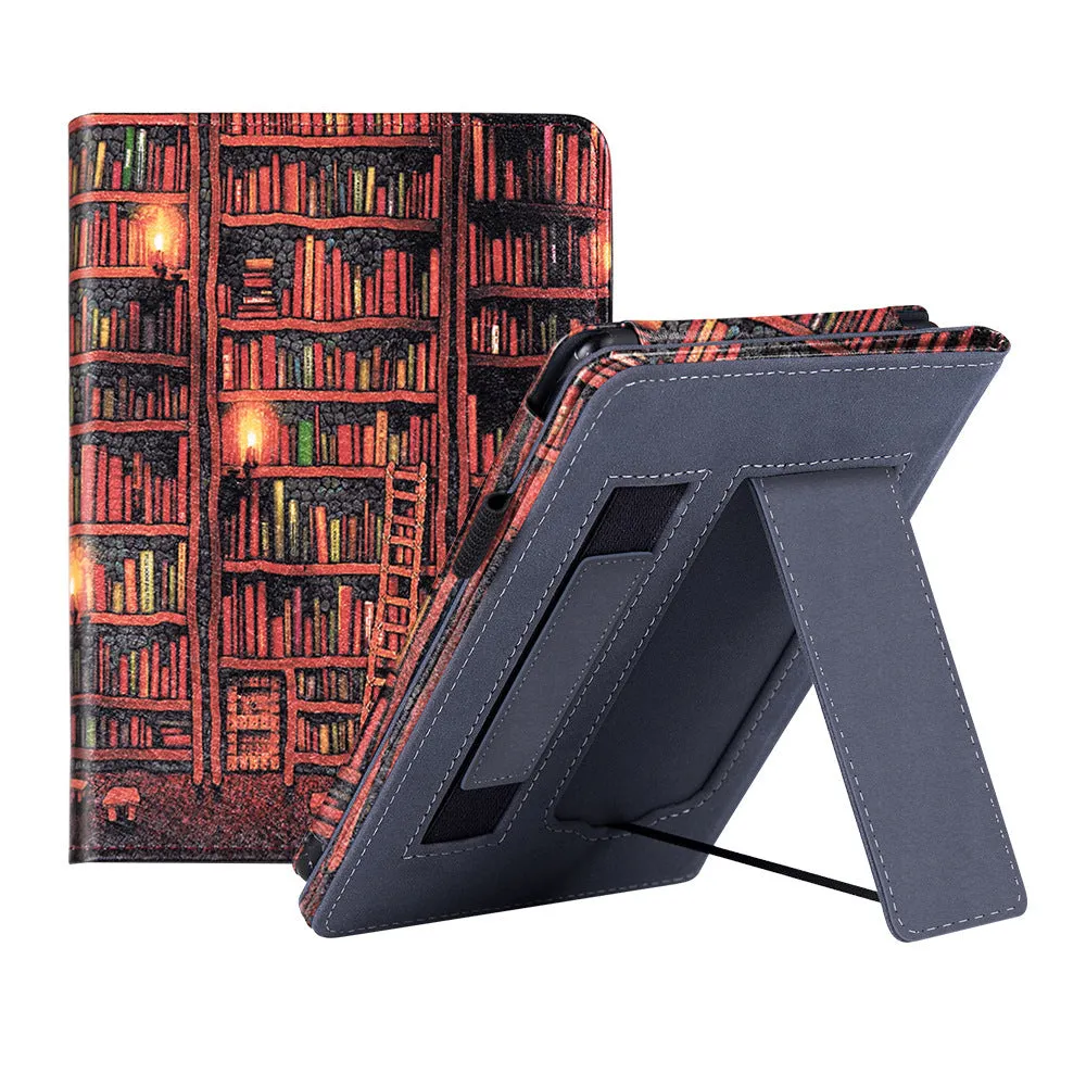 Kindle Paperwhite 11 leather case with integrated wrist strap shown in a selected colour option.