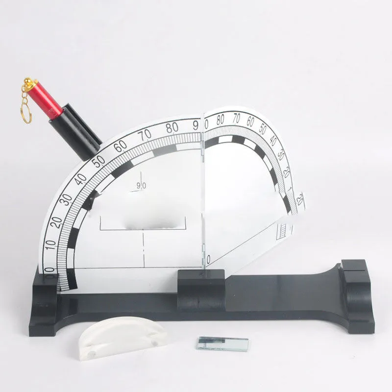 Optics physics teaching instrument with iron plate base and laser pen for classroom demonstrations