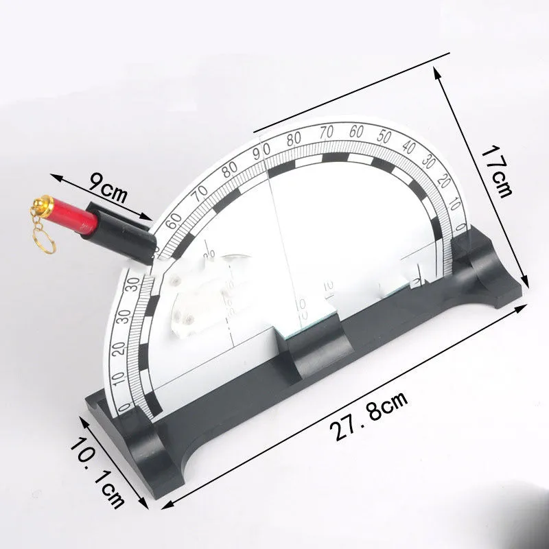 Optics physics teaching instrument with iron plate base and laser pen for classroom demonstrations