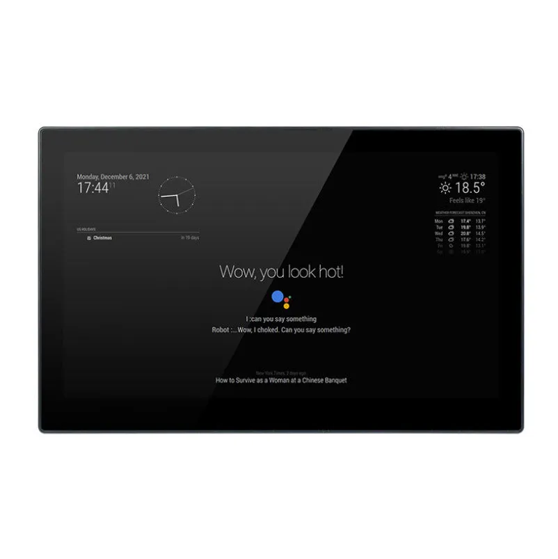 13.3 inch integrated computer touch display unit with voice assistant main control for smart mirror projects.