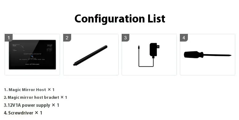 13.3 inch integrated computer touch display unit with voice assistant main control for smart mirror projects.