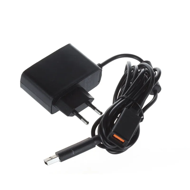 Xbox 360 Kinect power adapter with US and European plug options in European specification colour