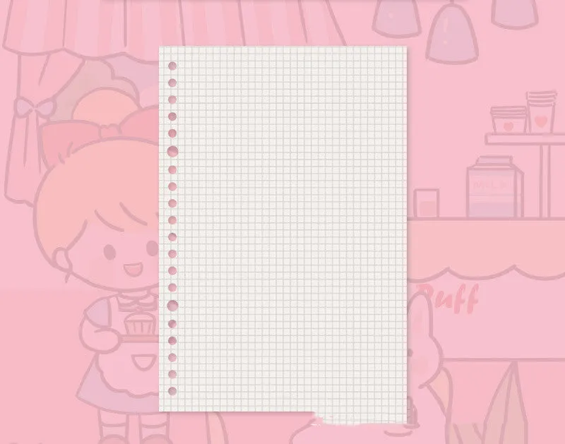 B5 and A5 loose leaf notebook refill paper with grid, Cornell, and lined ruling options