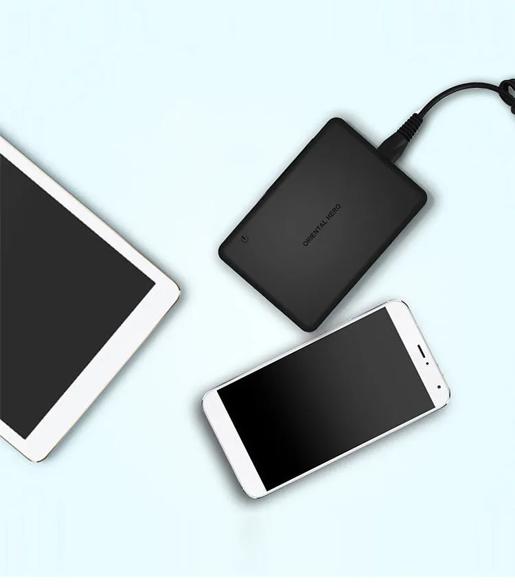Black and white 60W desktop fast charger with USB port and power indicator