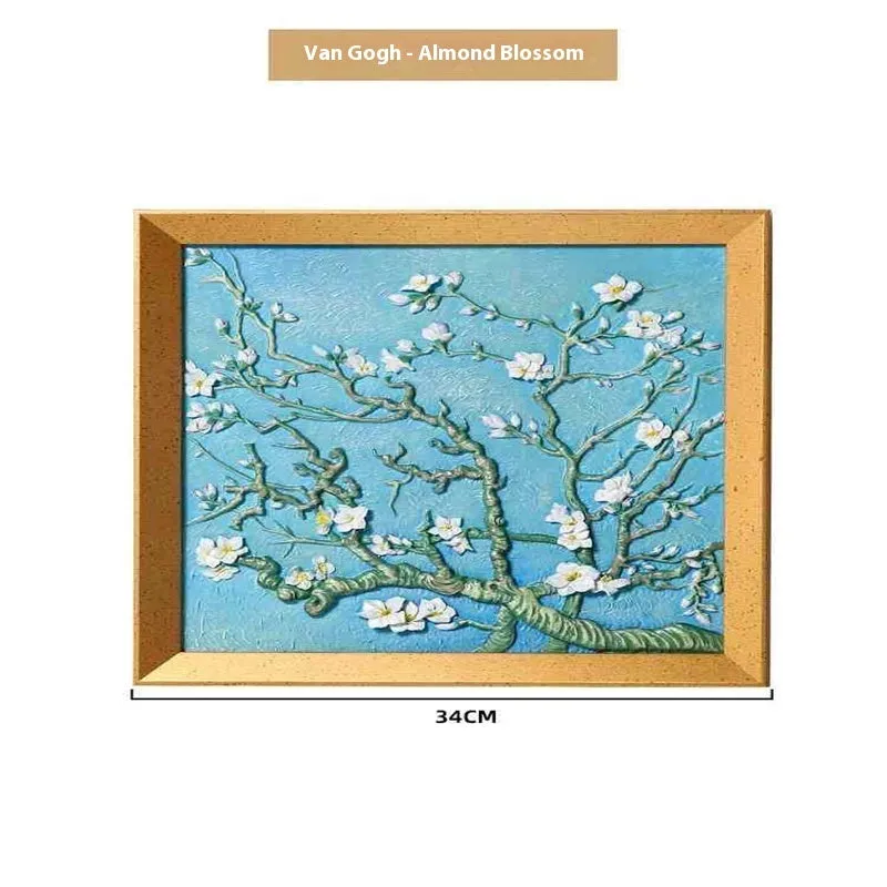 DIY oil painting kit with brushes, acrylic paints, and a pre-printed Van Gogh Starry Night canvas.