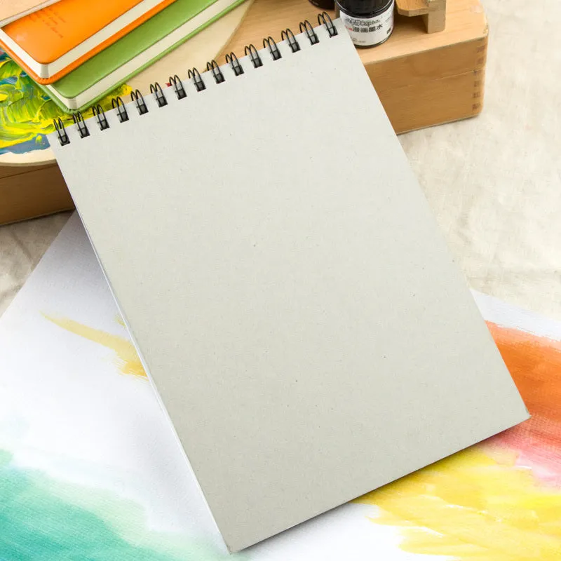 Green water-soluble pencil sketchbook in spiral-bound A3 and A4 sizes.