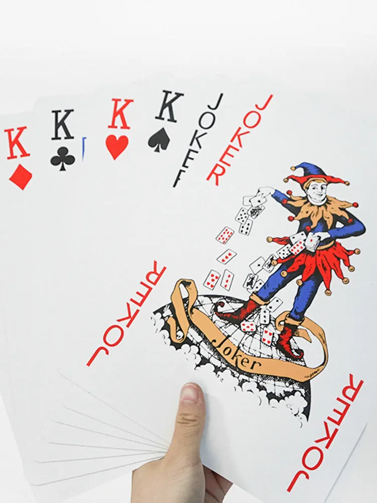Set of large oversized playing cards for the Fighting Landlord table game.
