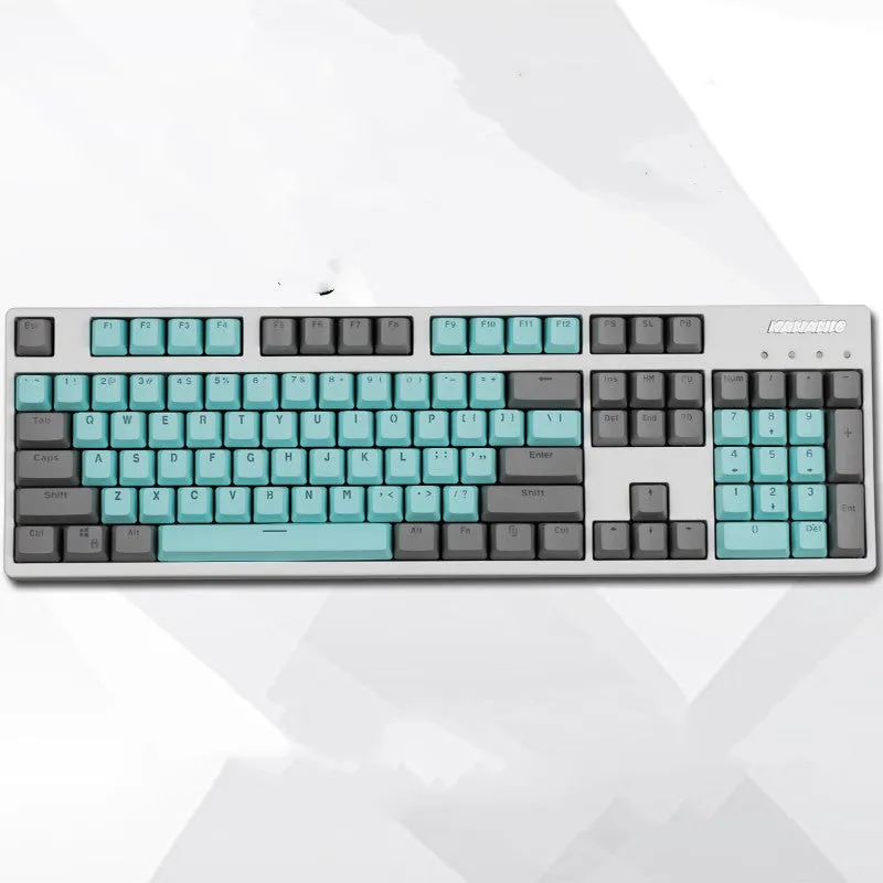 Two-tone PBT mechanical keyboard keycaps in various colour themes including DC superhero and Hulk designs