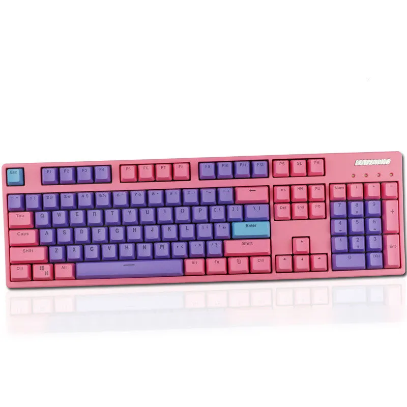 Two-tone PBT mechanical keyboard keycaps in various colour themes including DC superhero and Hulk designs