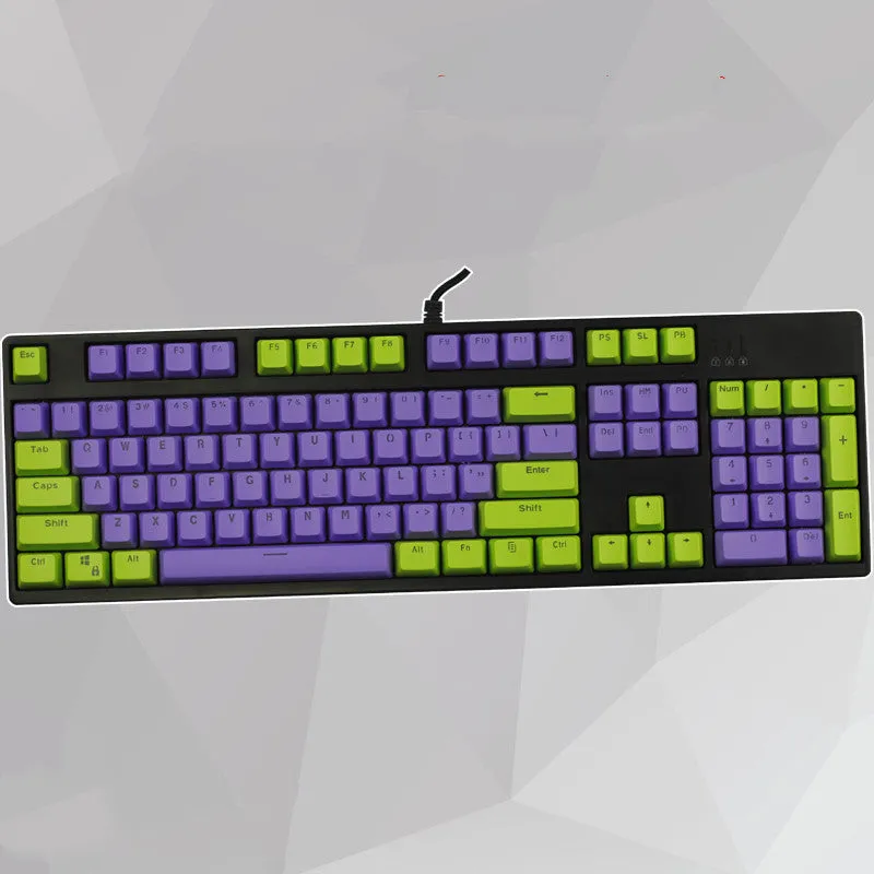 Two-tone PBT mechanical keyboard keycaps in various colour themes including DC superhero and Hulk designs