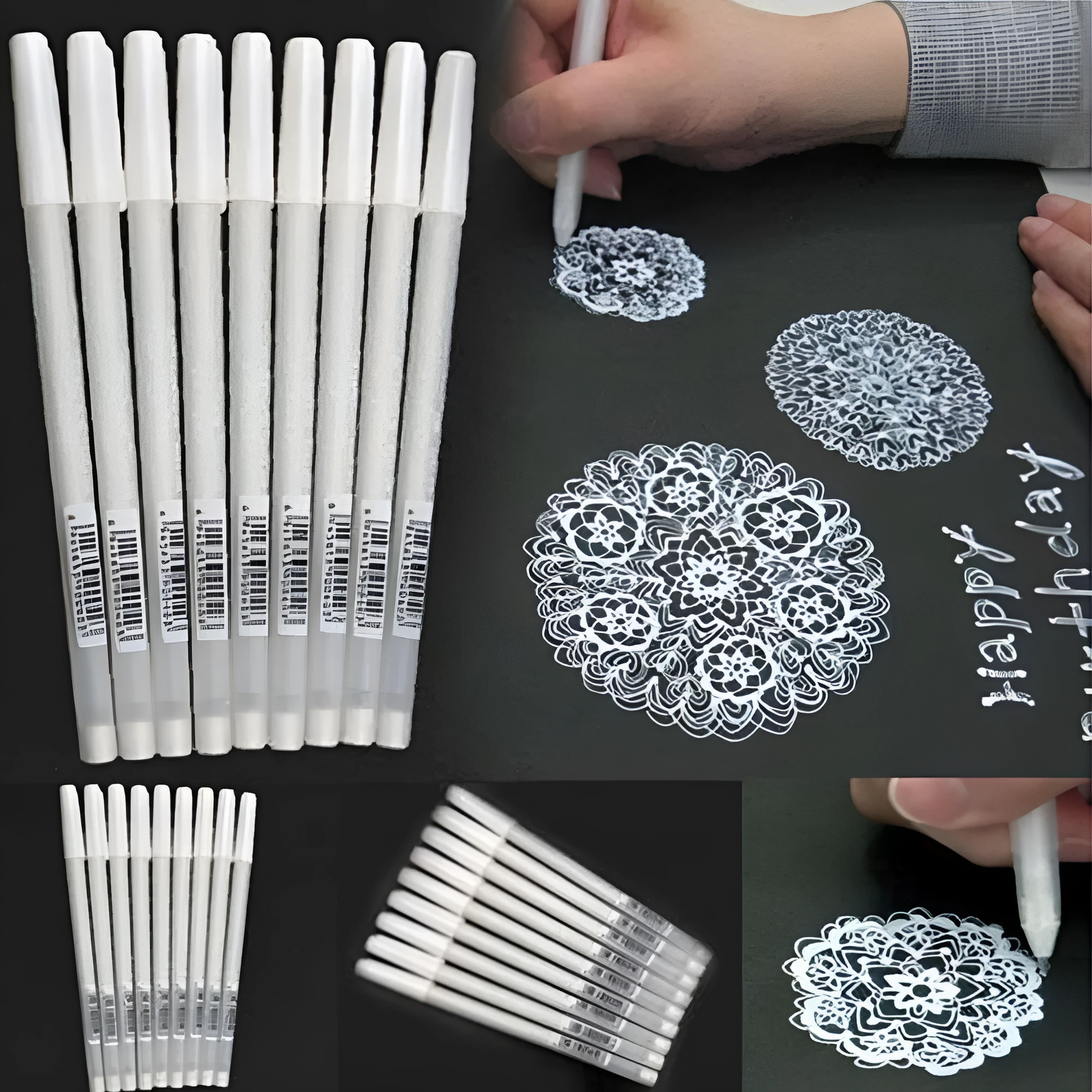 Touchnew hand-painted highlight pen with 0.8mm tip and 15.3cm plastic barrel in gold silver white colours