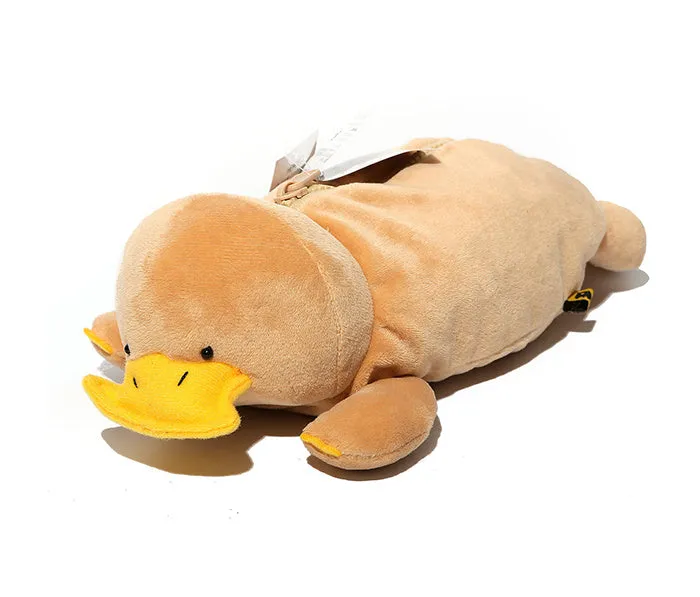 Cartoon animal wombat family plush pencil case in brown colour