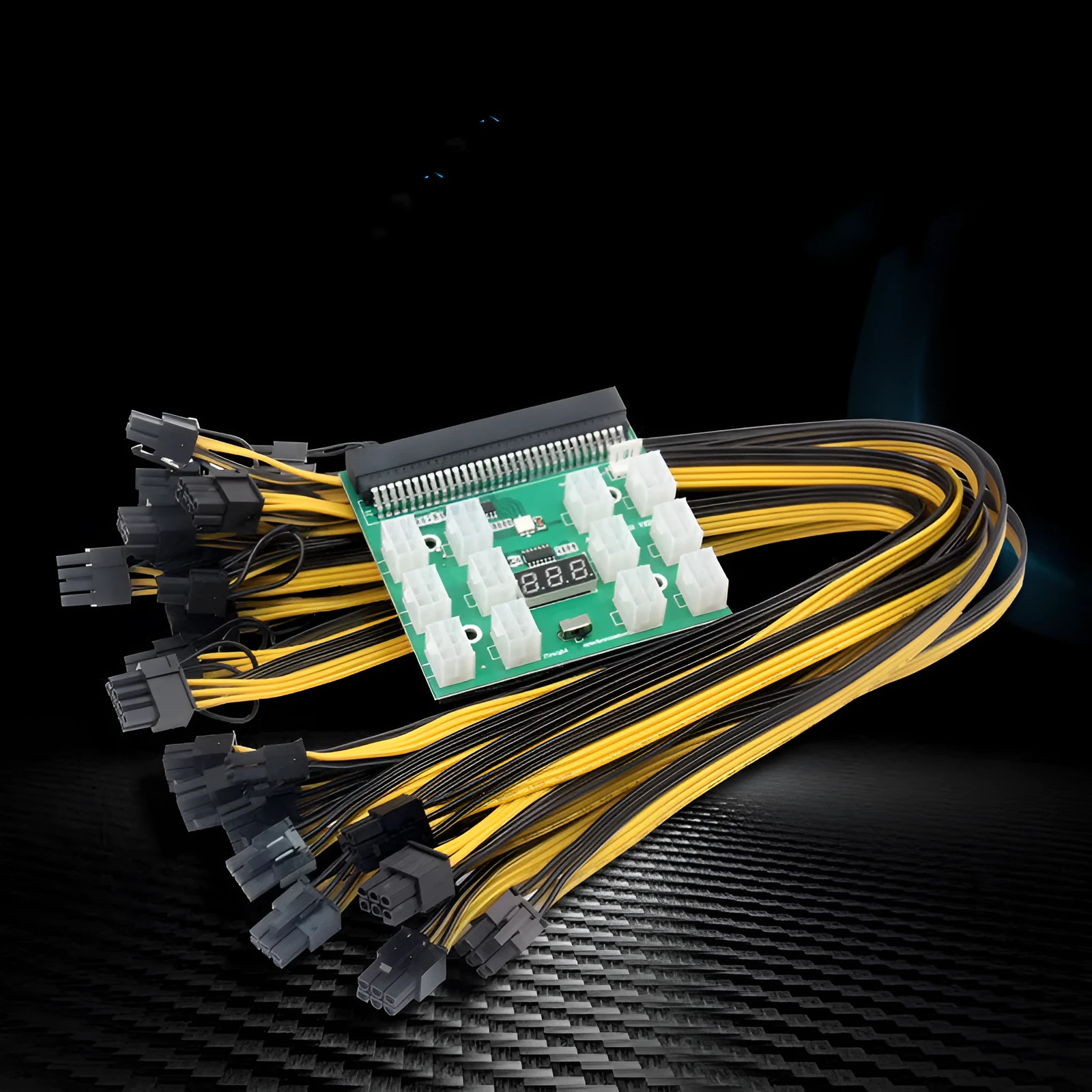 Server power conversion board to 6pin PCIe adapter with twelve 50cm 8pin graphics card power cables