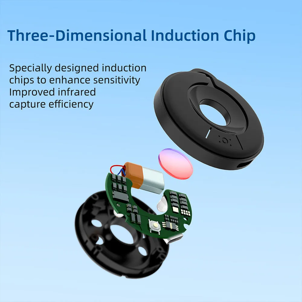 Compact handheld infrared camera detector for finding hidden spy cameras.
