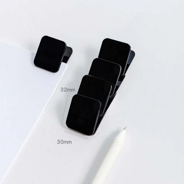 Square plastic photo note holder in black, white, or transparent colours measuring 3.2x3cm