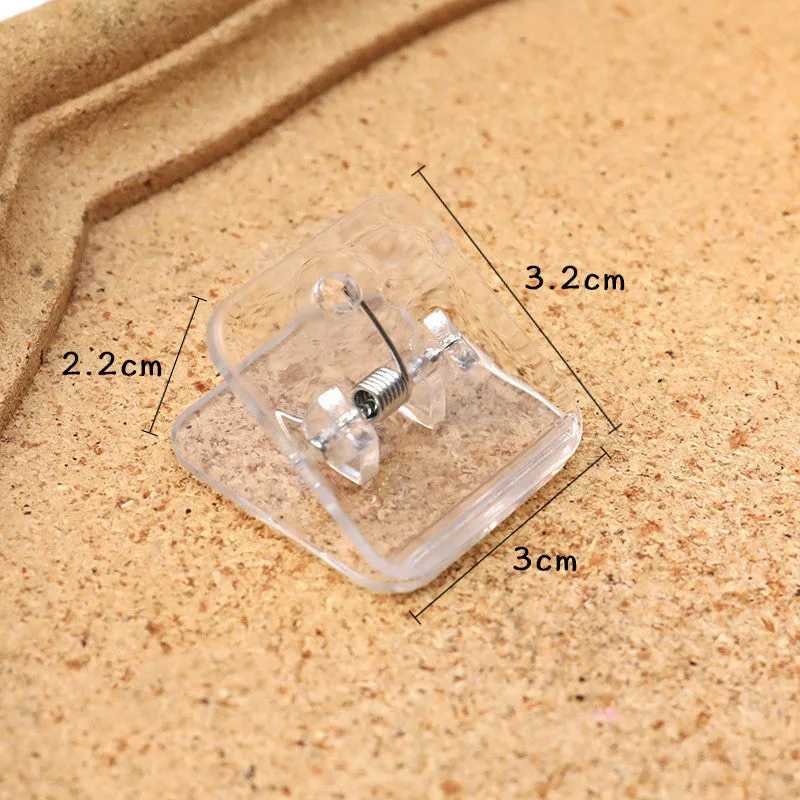 Square plastic photo note holder in black, white, or transparent colours measuring 3.2x3cm