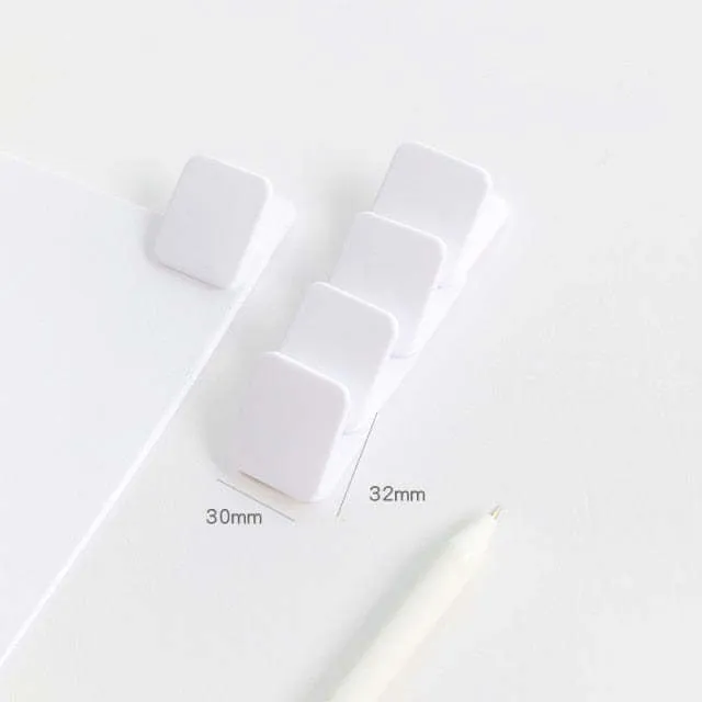 Square plastic photo note holder in black, white, or transparent colours measuring 3.2x3cm