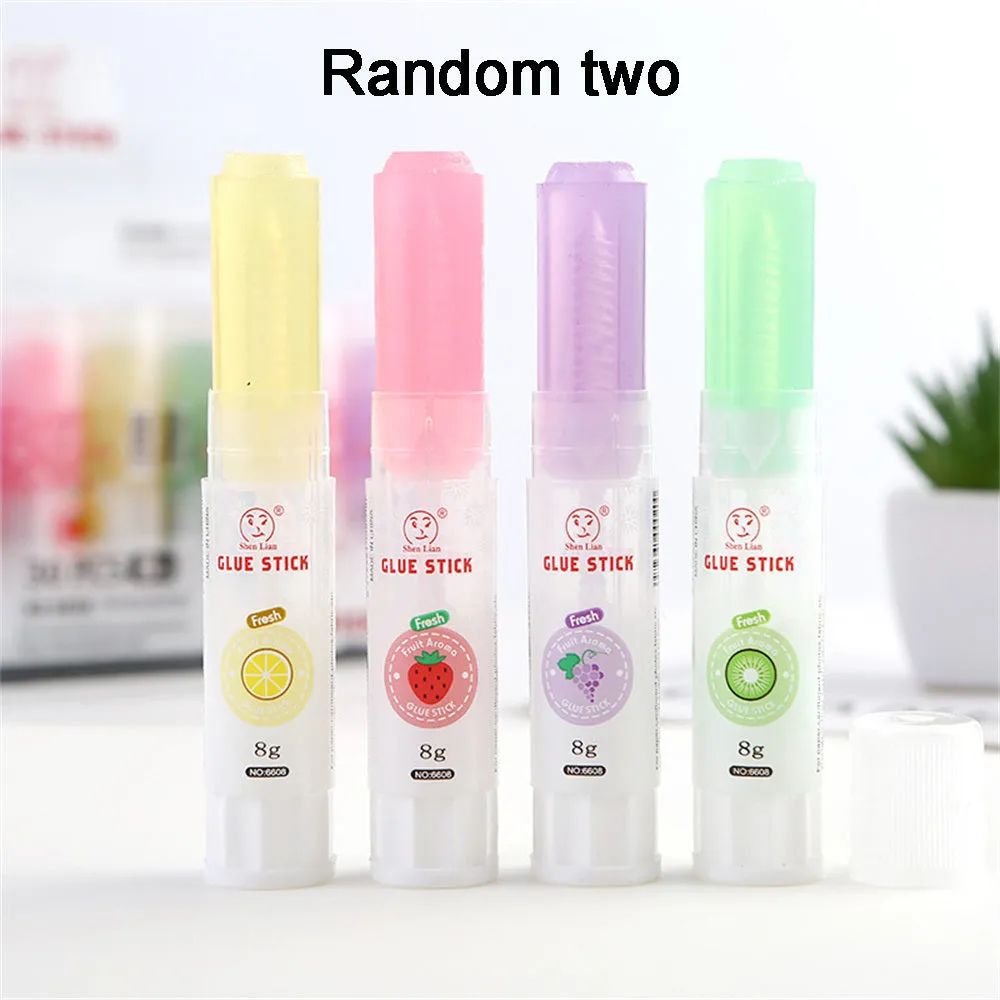 Jelly solid glue with fruit fragrance measuring 8.5cm long in random colours