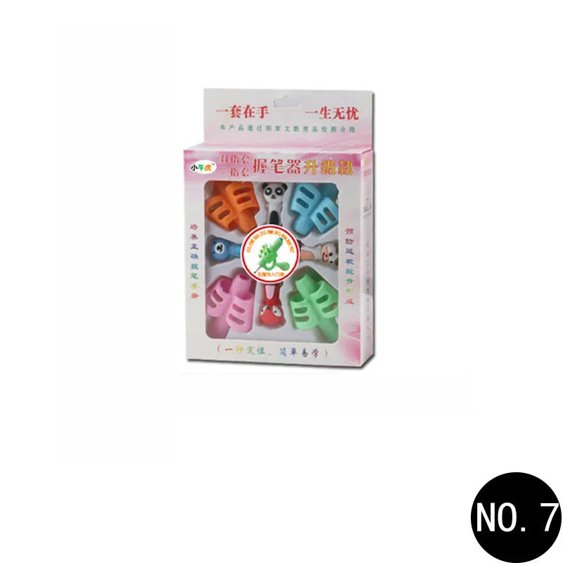Cartoon character soft rubber pen holder for correcting children's writing posture