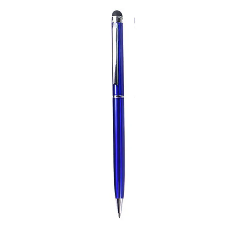 Rotating touch screen metal capacitive pen with 0.5mm tip in seven colour options