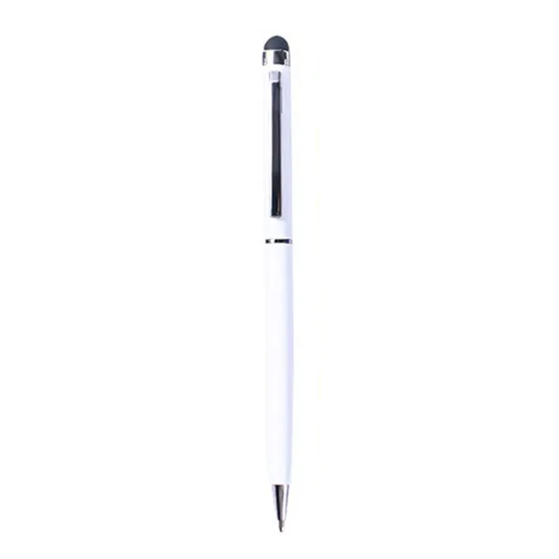 Rotating touch screen metal capacitive pen with 0.5mm tip in seven colour options