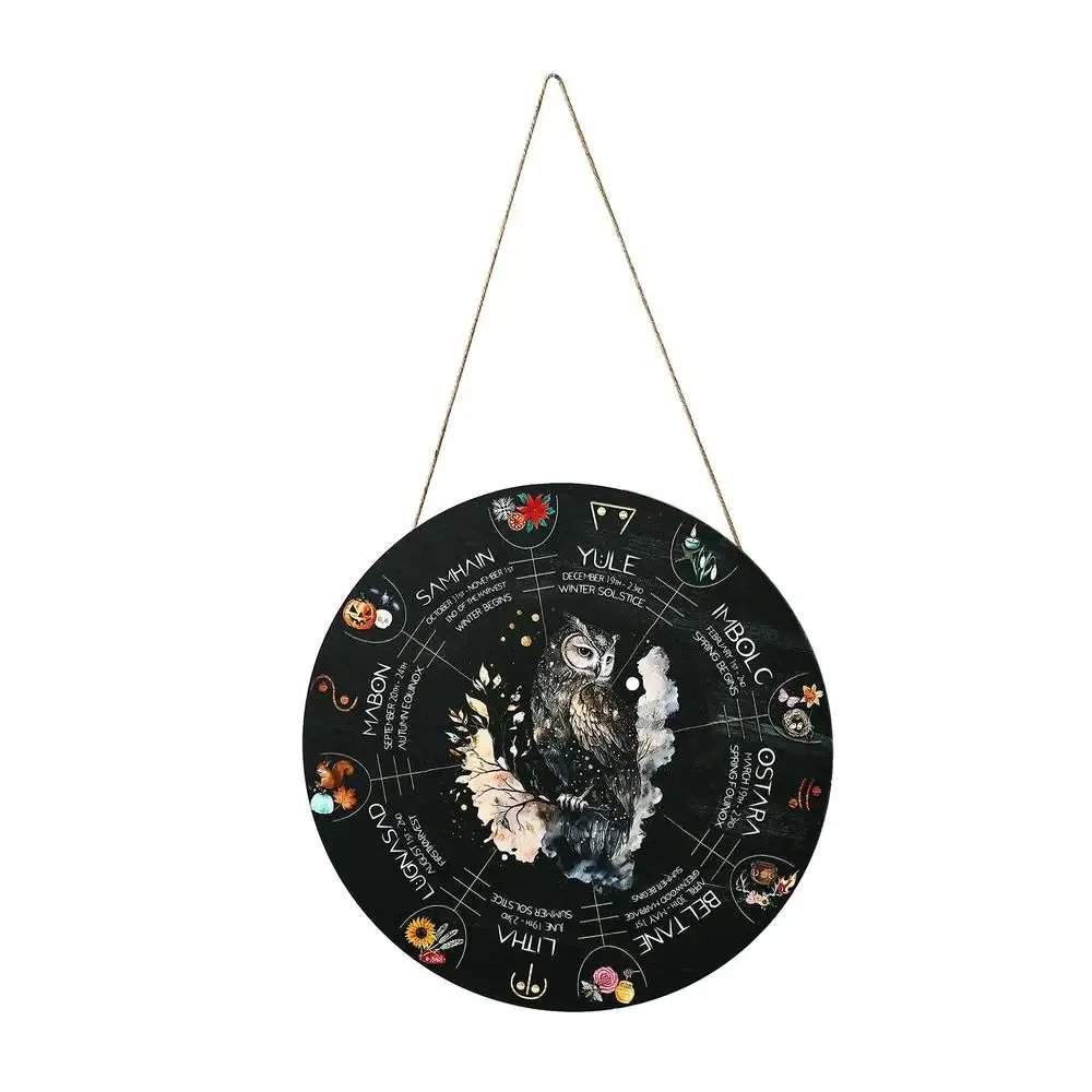 Boxwood decorative wooden pendant with choice of five carved disc designs on a neutral background.