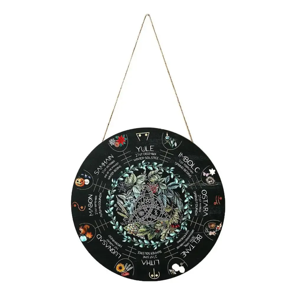 Boxwood decorative wooden pendant with choice of five carved disc designs on a neutral background.