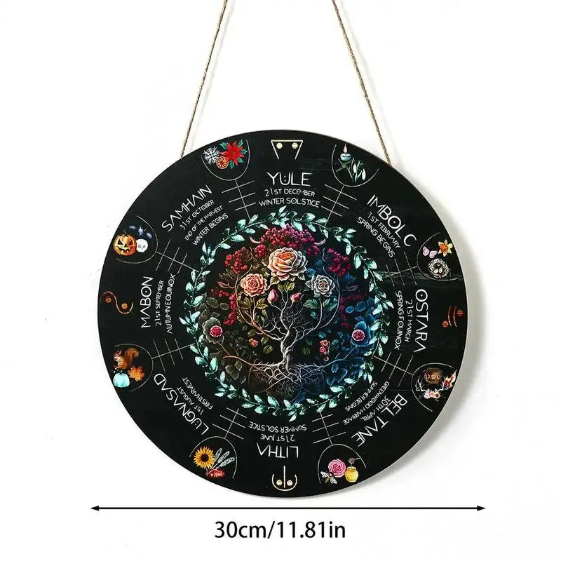 Boxwood decorative wooden pendant with choice of five carved disc designs on a neutral background.
