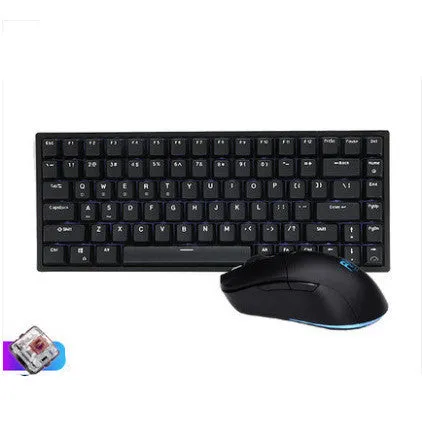 RK526 wireless mechanical keyboard and mouse set with USB transmitter and charging cable