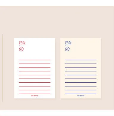 Memo pad notebook compatible with Apple iPhone with paper cover and 30 paper inserts