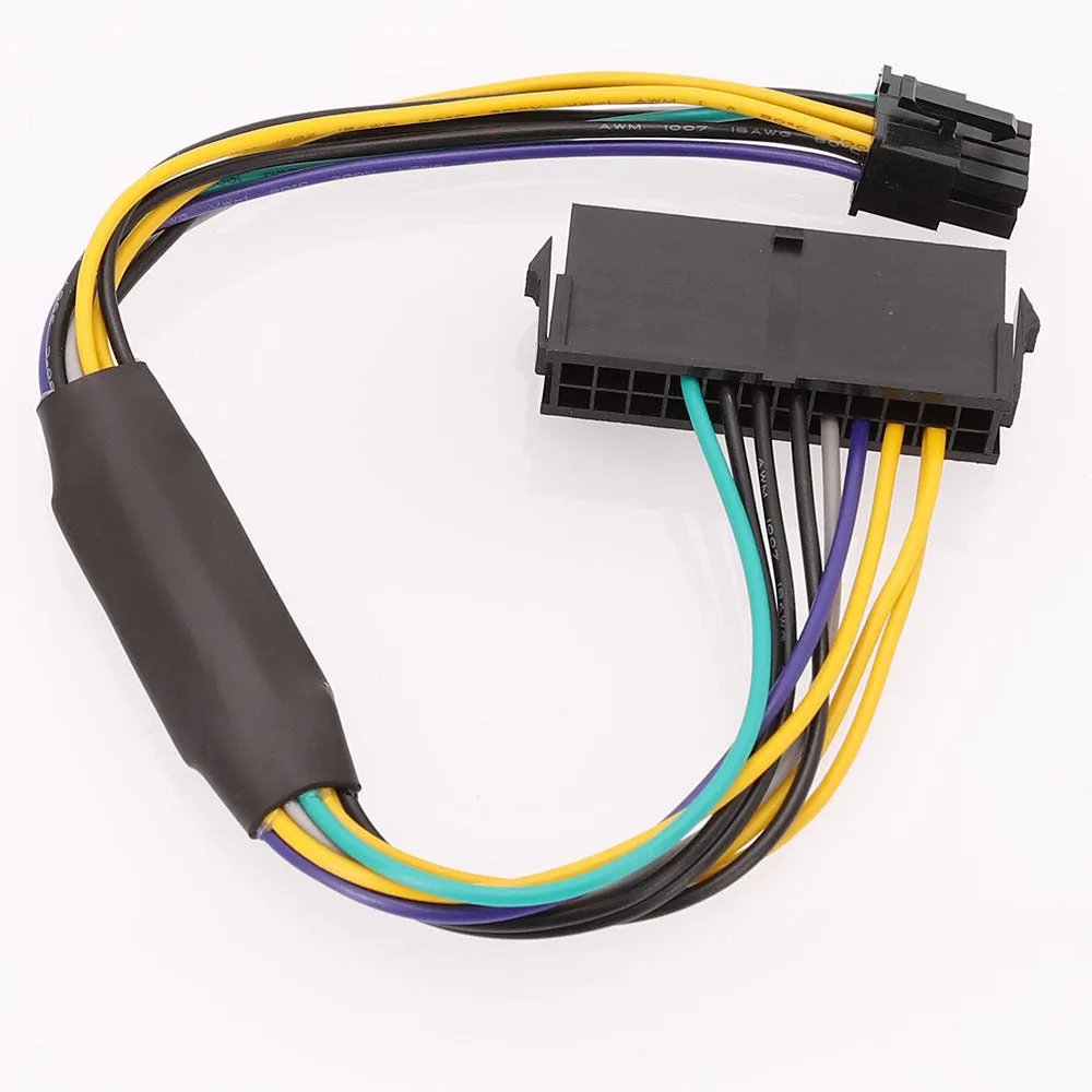 Black 30cm Dell Optiplex ATX to 8-pin motherboard power adapter cable