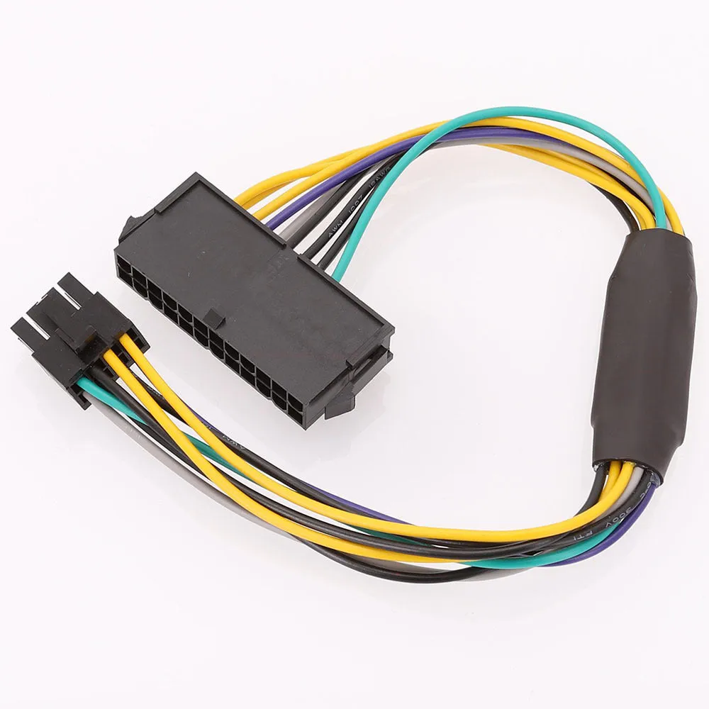 Black 30cm Dell Optiplex ATX to 8-pin motherboard power adapter cable