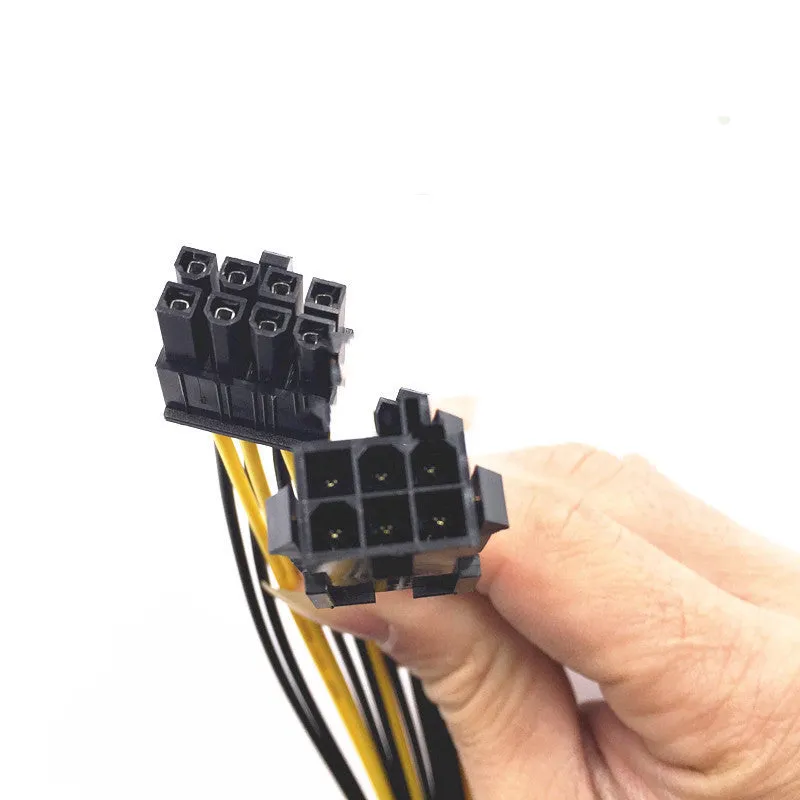 6P to 8P graphics card power cable with 20cm length for PC GPU connection