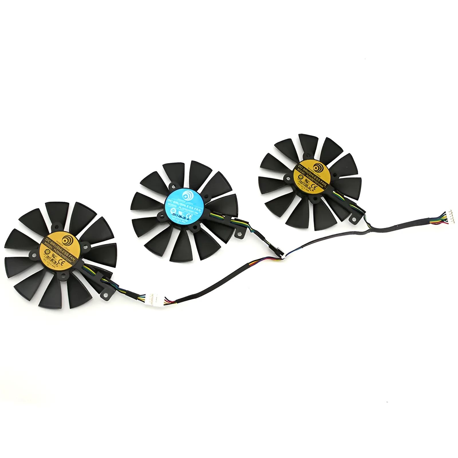 Power Logic PLD09210S12M 12V graphics card replacement cooling fan for ASUS ROG Strix models.