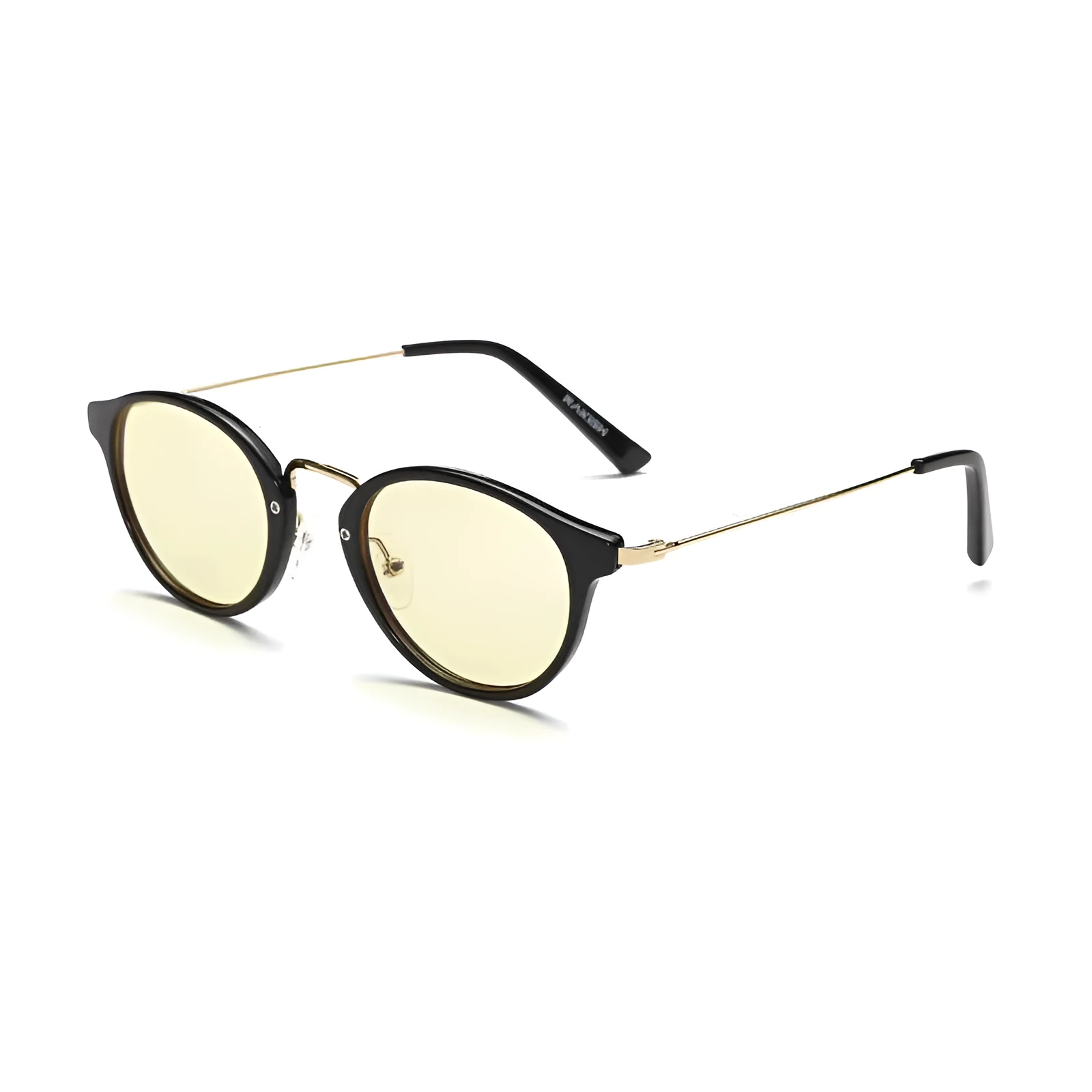 PC anti-blue light literary glasses in purple leopard print full frame